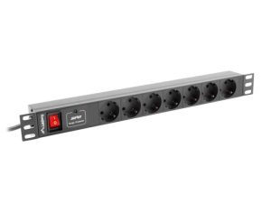 Unitate distributie alimentare PDU 19", 1U, 16A, 7 prize ,