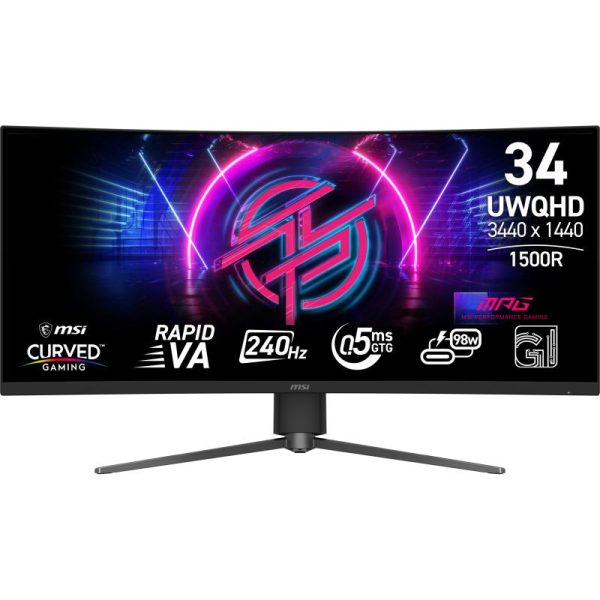 Monitor Consumer MSI MPG 346CQRF X24, 34", 3440 x 1440