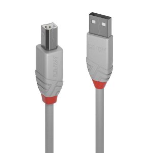Cablu Lindy Anthra Line, USB A/ USB B, 1 m,
