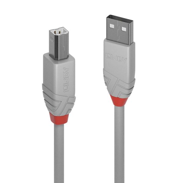 Cablu Lindy Anthra Line, USB A/ USB B, 1 m,