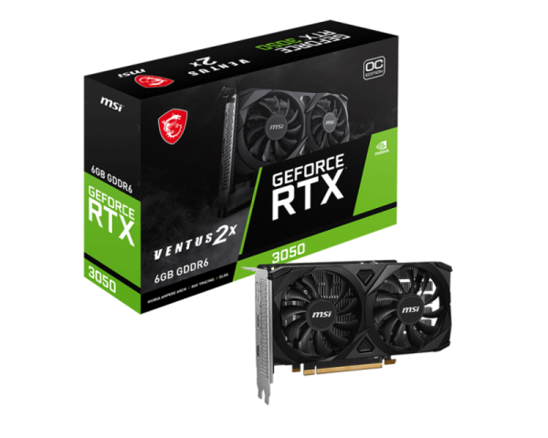 Placa video MSI GEFORCE RTX 3050 VENTUS 2X E 6G