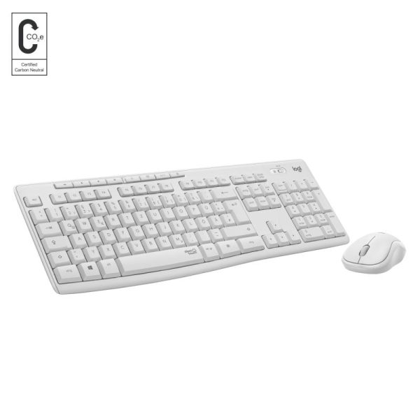 Tastatura Wireless Logitech MK295 Silent Wireless Combo, Alb, EN International