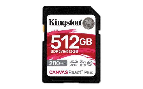 Card de memorie Kingston Canvas React Plus SDXC, 512 GB,