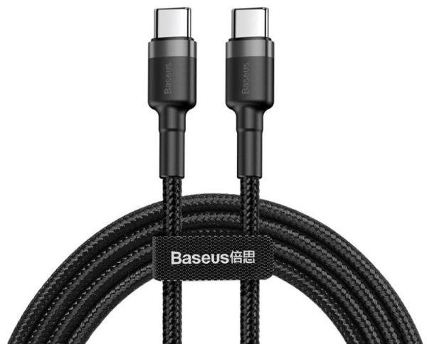 Cablu Baseus Cafule, USB Type-C/ USB Type-C, 2m, Gri