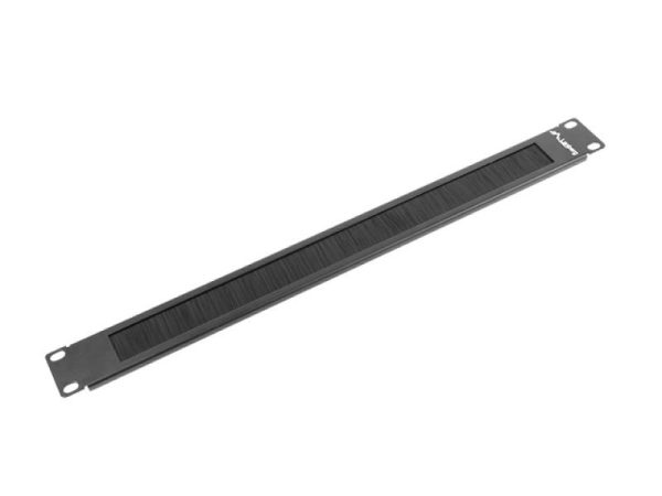 Panou cu perii 19" 1U negru  AK-1101-B