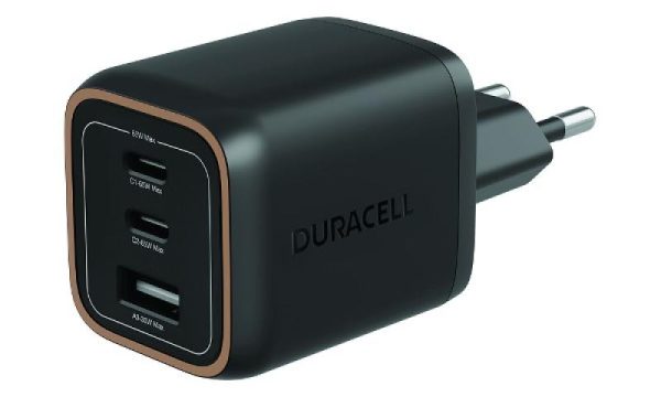Incarcator Duracell, putere 65W, conectivitate GaN 2 x USB-C
