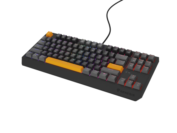 Tastatura Mecanica Gaming Genesis Thor 230 TKL, RGB, USB, gri
