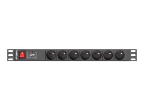 Unitate distributie alimentare PDU 19", 1U, 16A, 7 prize ,