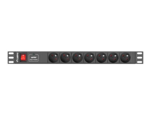 Unitate distributie alimentare PDU 19", 1U, 16A, 7 prize ,