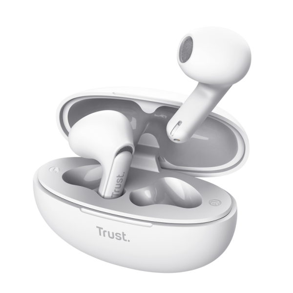 Casti In-ear Trust Yavi, Wireless, Alb