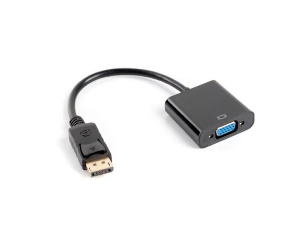 Cablu Lanberg AD-0002-BK, VGA (D-Sub)/ DisplayPort, 0.2 m, Negru