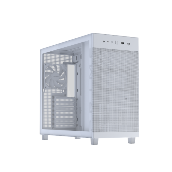 Carcasa ASUS PRIME AP303 TG White, Mid Tower, White