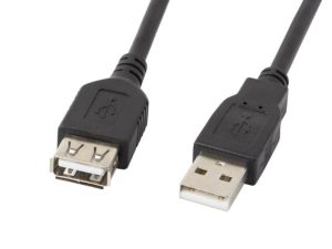 Cablu Lanberg CA-USBE-10CC-0007-BK, USB A M/ USB A F, 0.7
