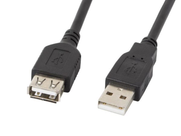Cablu Lanberg CA-USBE-10CC-0007-BK, USB A M/ USB A F, 0.7