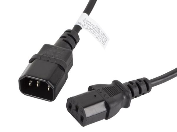 Cablu Lanberg CA-C13E-10CC-0018-BK, C13/C14, 1.8 m, Negru