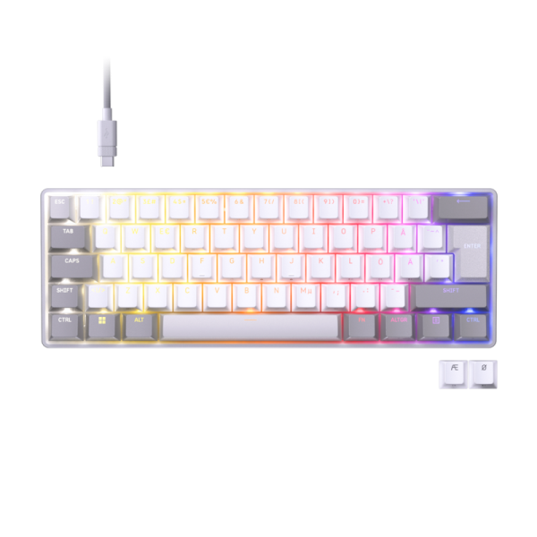 Tastatura Mecanica Corsair CLIPPER PRO MINI 60, USB, Alb, EN
