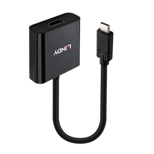 Cablu Lindy 43438, USB C/ HDMI, 0.15 m, Negru