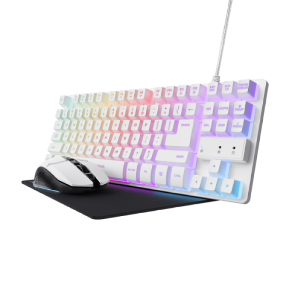 Kit Trust GXT 794W, RGB, USB, Alb, US