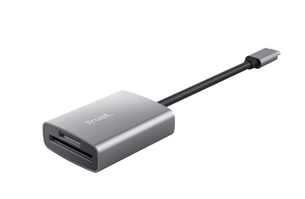 Cardreader USB Trust Dalyx Fast, USB-C, micro-SD/SD, Gri