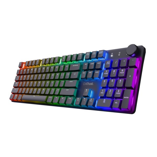 Tastatura Mecanica Gaming Trust GXT 868 Torix, Wireless, Negru, EN