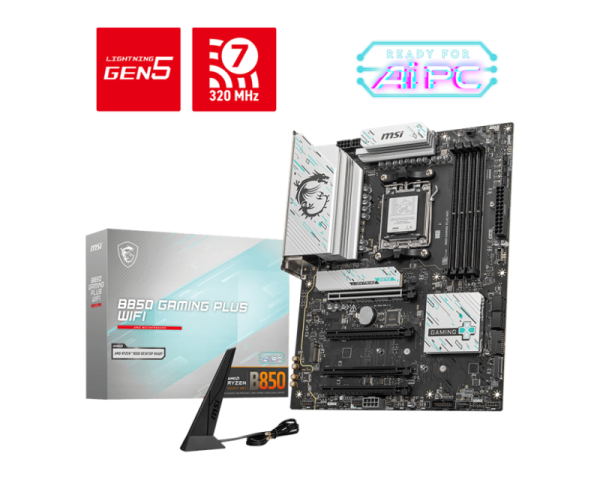 Placa de baza MSI B850 GAMING PLUS WIFI, Socket AM5,