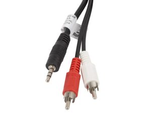 Cablu Lanberg CA-MJRC-10CC-0050-BK, 3.5 mm / 2 x RCA, 5