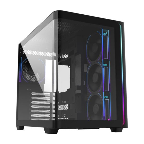 Carcasa FSP M580-BP Plus, RGB, Mid Tower, Black