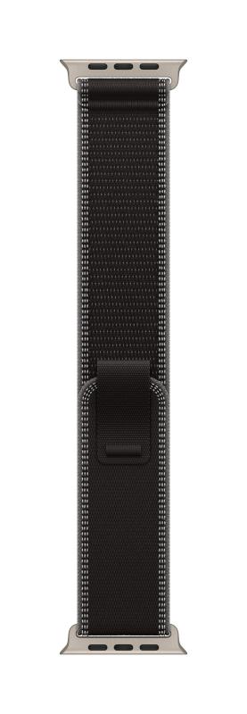 Curea pentru Apple Watch 49mm Black/Charcoal Trail Loop - M/L - Natural TitaniumFinish