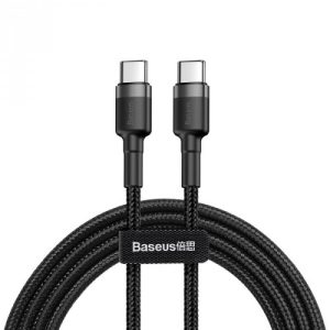 Cablu Baseus Cafule, USB C/ USB C, 1 m, gri
