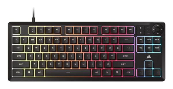 Tastatura Gaming Corsair K55 CORE TKL, RGB, USB, negru, EN