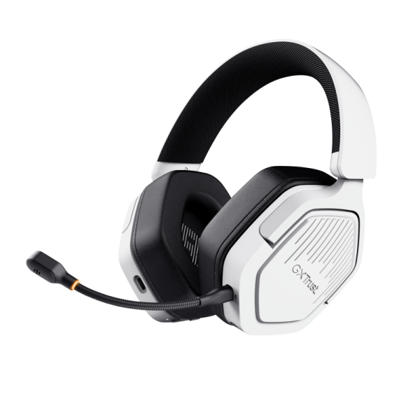 Casti Gaming Head-band Trust GXT 493W Carus, Wireless/Wired, Alb