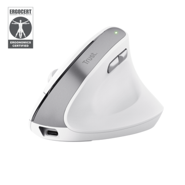 Mouse Wireless Trust Bayo II, 2400 DPI, Alb