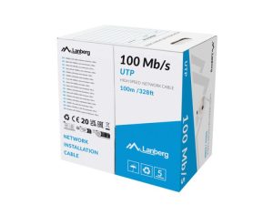 Cablu Lanberg LCU5-10CC-0100-S, RJ45/ RJ-45, 100 m, Gri