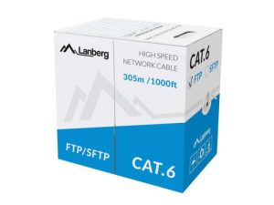 Cablu Lanberg LCF6-11CU-0305-S, RJ45/ RJ-45, 305 m, Gri