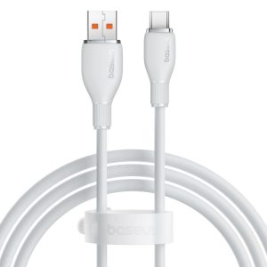 Cablu Baseus Pudding, USB A/ USB C, 1.2m, Alb