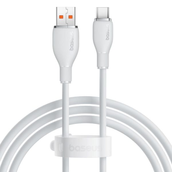 Cablu Baseus Pudding, USB A/ USB C, 1.2m, Alb