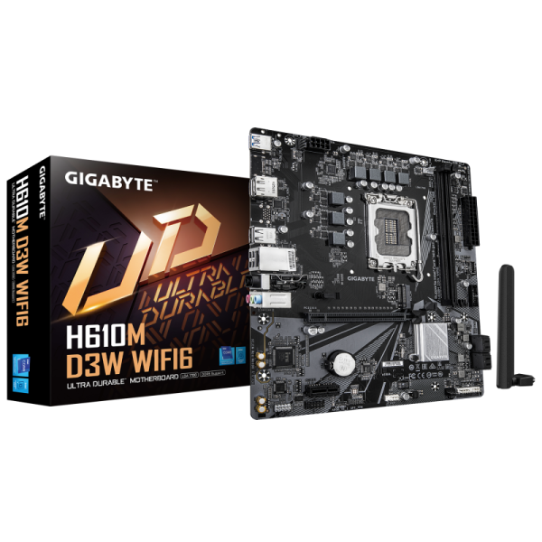 Placa de baza Gigabyte H610M D3W WIFI6, LGA 1700, DDR4