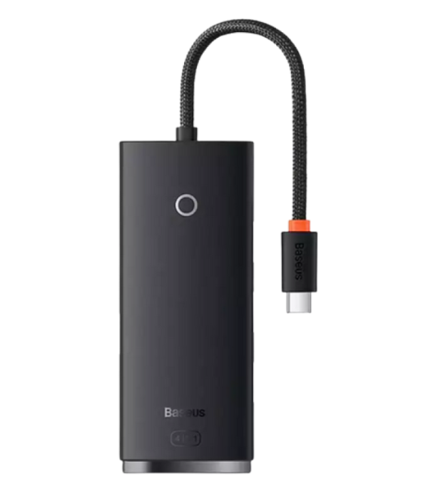 Hub USB Baseus Lite, USB-C, 4 porturi, Negru