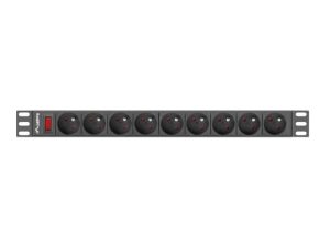 Unitate distributie alimentare PDU 19", 1U, 16A, 9 prize ,