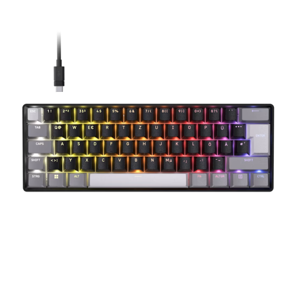 Tastatura Mecanica Corsair CLIPPER PRO MINI 60, USB, Negru, QWERTZ