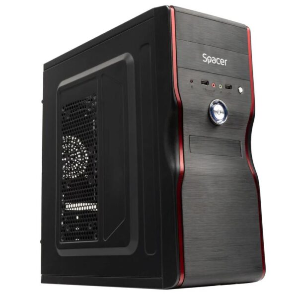 Carcasa Spacer New Mercury, ATX, MidTower NEGRU - Image 8