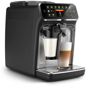 Espressor PHILIPS LatteGo Seria 4300 EP4346/70, automat, boabe, negru-argintiu