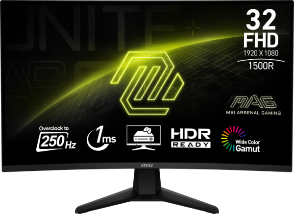 Monitor Consumer MSI MAG 32C6X, 31.5", 1920 x 1080 pixeli,