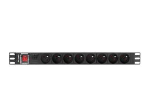 Unitate distributie alimentare PDU 19", 1U, 16A, 8 prize ,