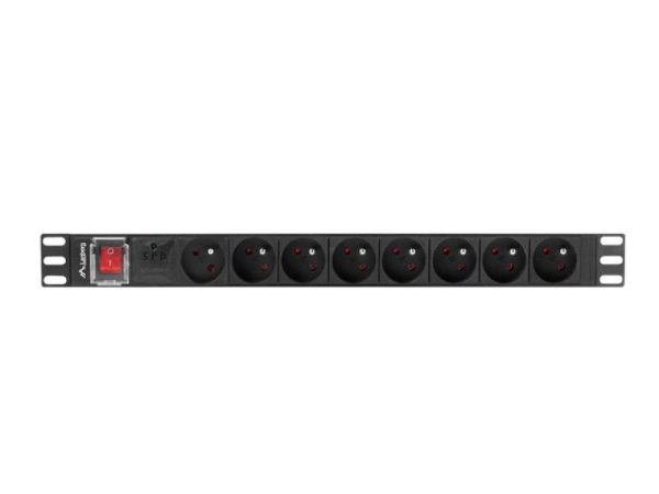 Unitate distributie alimentare PDU 19", 1U, 16A, 8 prize ,