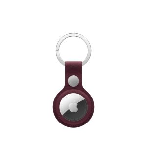 AirTag FineWoven Key Ring – Burgundy