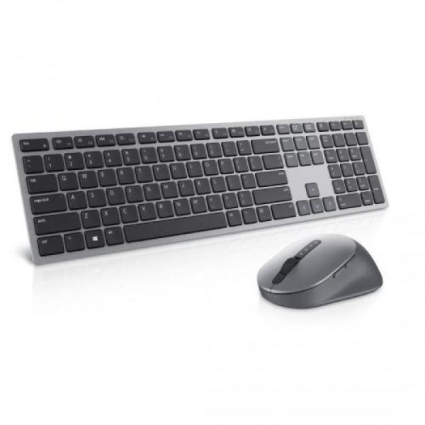 Kit Wireless tastatura si mouse Dell KM7321W, taste numerice, Gri,