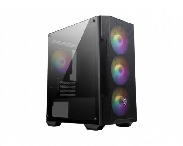 Carcasa MSI MAG Forge M100A, RGB, Micro Tower, Black