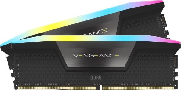 Memorie RAM Corsair Vengeance RGB Black, 16GB DDR5, 5200MHz, CL40