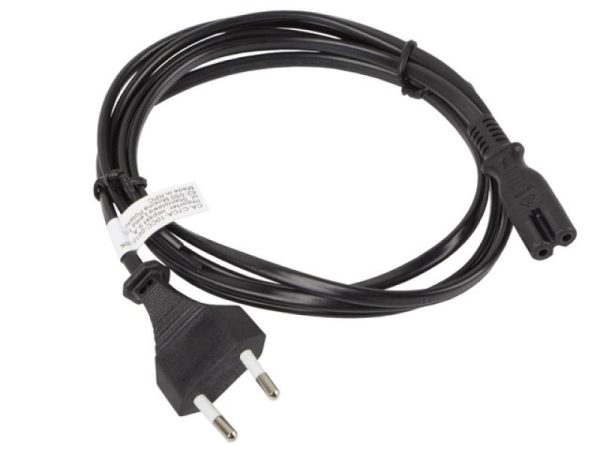 Cablu Lanberg CA-C7CA-10CC-0018-BK, C7 coupler/ CEE7/16, 1, 8 m, Negru